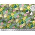 thumbnail image 3 of Soimoi Rayon Fabric Leopard & Argyle Patchwork Printed Fabric 1 Yard 56 Inch Wide, 3 of 3