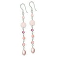 thumbnail image 2 of FB Jewels SS Pnk FWPearl/Cherry,Rose Quartz/Pnk Jade/Rosaline Shep.Hook Earrings, 2 of 2