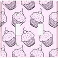 thumbnail image 2 of Metal Light Switch Wall Plate Outlet Cover (Cupcake Sprinkles Dessert Treat Pink Pattern - Double Toggle), 2 of 2