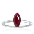 thumbnail image 1 of GemsNY July Birthstone - Dainty Marquise Four Prong Ruby Solitaire Ring (Grade - A | 1.50cts.), 1 of 4