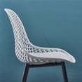 thumbnail image 4 of Modern Dining Chairs Set of 2 Patio Dining Chairs Accent Side Chairs Ubran Style Indoor-Outdoor with Metal Legs for Living Room/Dining Room/Garden/Kitchen/Hallway, Gray, 4 of 9