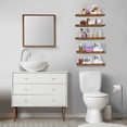thumbnail image 4 of Sorbus 16.25" Brown Rustic Floating Shelves (Set of 5) – Wall Storage for Décor, Frames, Trophies, 4 of 5