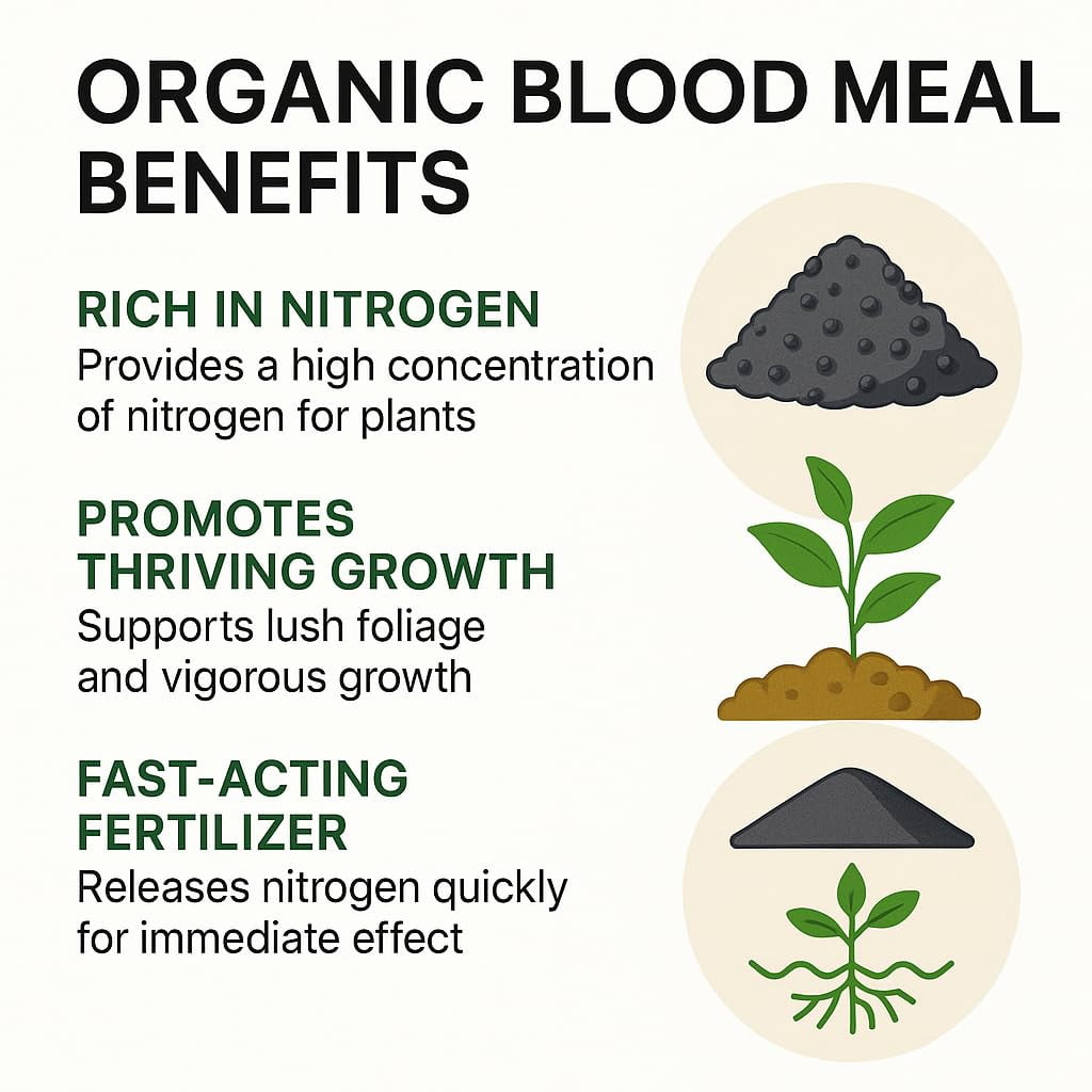 ⭐ 𝐁𝐄𝐒𝐓𝐒𝐄𝐋𝐋𝐄𝐑 Organic Blood Meal Fertilizer by Gardenera Labs - 12-0-0 NPK - All-Natural Plant Food Source of Nitrogen for Organic Gardening, Flowers, Vegetables, Trees & Shrubs - 5 QUARTS