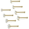 thumbnail image 3 of 20G Stainless Steel ,Nose Rings Studs L-Shape Piercing Body Jewelry 1.5mm 2mm 2.5mm 3mm,8PC,3 colors, 3 of 6
