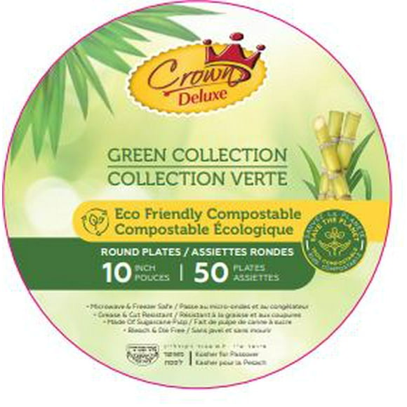 Crown Deluxe SC FP Plates White 10" KPY