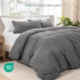 thumbnail image 5 of Bare Home Washed Duvet Cover Set - Ultra-Soft - Premium 1800 Collection - 2 Piece - Twin/Twin XL, Gray, 5 of 9