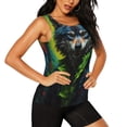 thumbnail image 2 of KLL Realistic Style Wolf Warrior Print Womens Tank Top Sleeveless Workout Tops Athletic Running Shirts Yoga Gym Clothes-Large, 2 of 7