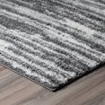 thumbnail image 4 of Addison Reston Contemporary Stripe Shag Gray Area Rug, 4 of 8