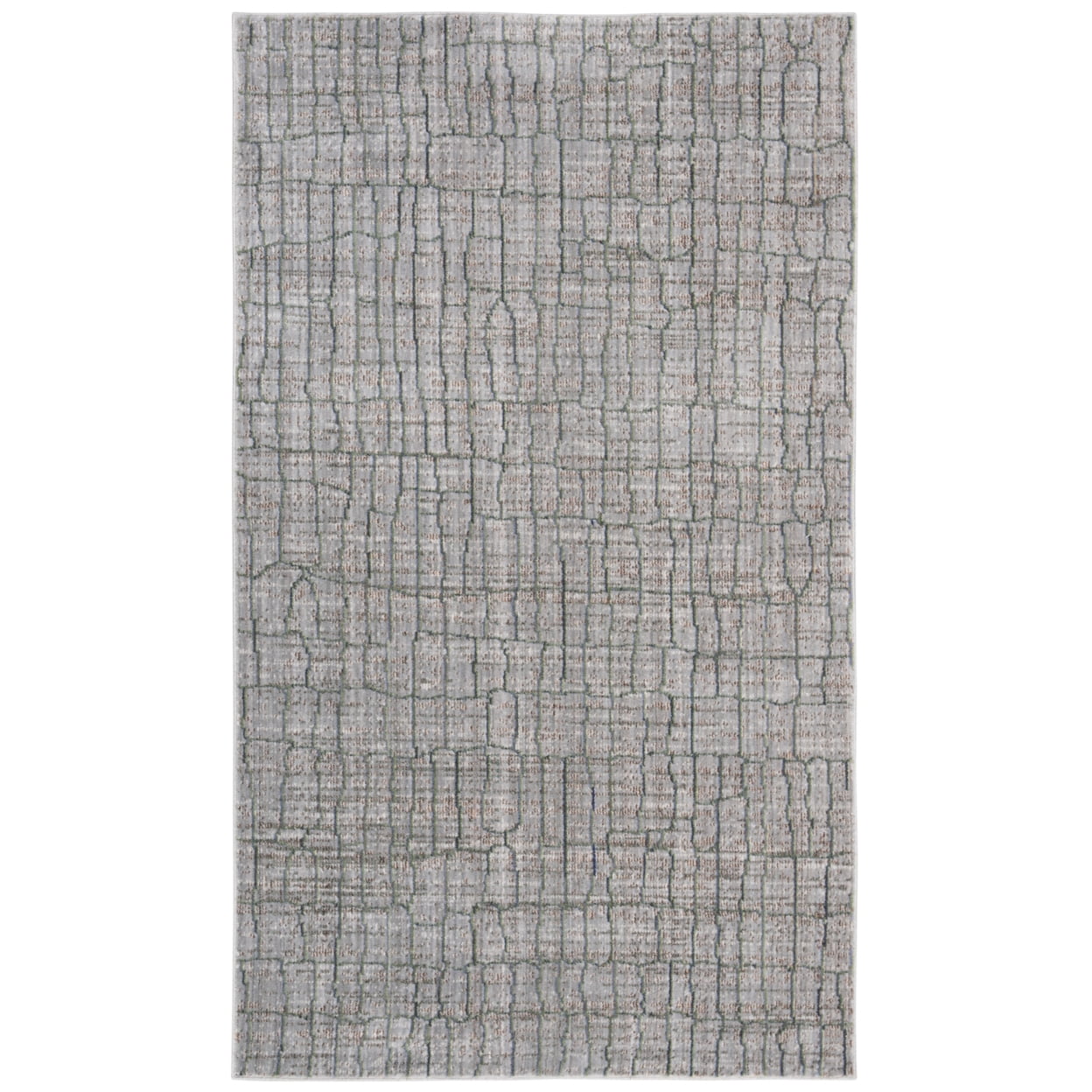 SAFAVIEH Valencia Ulysses Abstract Polyester Area Rug, Grey/Multi, 2' x 3'