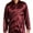 Maroon, variant on INTIMO Mens' Classic Satin Long Sleeve One Pocket Pajama Shirt Sleep Lounge Top