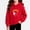 Red, variant on NAISIBABY Girls Casual Hooded Sweatshirt – Print Relaxed Long Sleeve Pullover Top for Kids Pink Size 7