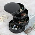 thumbnail image 4 of Multi-Functional Jewelry Box, Jewelry Box Round Multi-Layer Jewelry Organizer Necklace Earring Holder(Black), 4 of 7