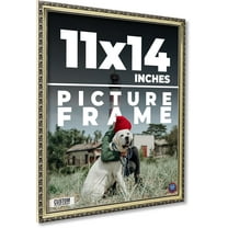 11x14 Frame Silver Solid Wood Picture Frame Width 1.125 Inches | Interior Frame Depth 0.375 Inches