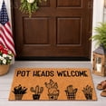 thumbnail image 2 of Potted Plant Welcome Doormat, Cactus And Succulent Plant Pot Entryway Door Mat (24x36 inches) WoodByStu 5563, 2 of 4