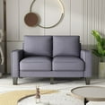 thumbnail image 5 of Gzxs 2Pcs/Set Modern Sofa Couch Set, Fabric Loveseat & 3-Seat Long Sofa, Dark Gray, 5 of 6