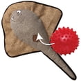 thumbnail image 2 of SnugArooz: Sally the Stingray -2-In-1 Plush Dog Toy, Hidden Ball, Squeak-Crinkle, Pet Multi-Sensory Play, 22" Soft Animal Companion, Cuddle-Fetch-Chew, 2 of 12