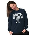 thumbnail image 3 of Math Is Easy As Funny Teacher Nerdy Unisex Plus Fleece Graphic Sweatshirt Brisco Brands 5X, 3 of 5