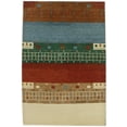 thumbnail image 1 of Multicolored Tribal Stripes 4X6 Indo-Gabbeh Oriental Rug, 1 of 11
