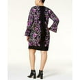 thumbnail image 2 of INC International Concepts Women's Plus Bell-Sleeve Ponté Shift Dress, Purple, 3X, 2 of 2