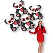 PMU 4 Pieces 32 Inches Valentine's Day Balloons, Giant Panda Balloons ,Love Balloons For Special Events, Photo Props Party Decoration and Accessories (4/Pkg)