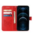 thumbnail image 5 of Dteck for iPhone 12 Pro 6.1" 2020 Flip Wallet Case, PU Leather Anti-Drop Case with Card Slot & Kickstand & Wrist Strap Shockproof Protective Case for iPhone 12 Pro Women Men, Red, 5 of 7