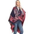 thumbnail image 3 of CoCopeaunt Women Shawl Wraps Open Front Poncho Winter Soft Sweater Cardigan Blanket Cape, 3 of 6