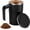 Black, variant on Electric Coffee Mug with A Built-In Lcd Thermometer, New Smart Self Mixing Coffee Mug with Lid for Coffees, Milk, Cocoa (Yellow)