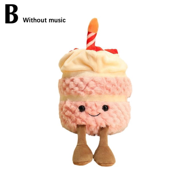Fun Simulation Birthday Cake Doll Fake Cake Birthday Gift Female Strawberry Plush Toy