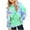 1#Green, variant on Kiijoy Toddler Girls Tie Dyed Hoodie Casual Active Hooded Sweatshirt Pullover, Sizes 2-3