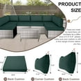 thumbnail image 5 of Outdoor Sectional Cushions, 6 Seat Patio Sectional Cushions, 4" Foam High-Density, Water-Resistant Patio Sofa Cushions Replacement Set （Dark green）, 5 of 7