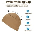 thumbnail image 4 of Uxcell 6 Pcs Sweat Wicking Cap Skull Cap Football for Men Brown, 4 of 7