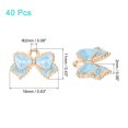 thumbnail image 2 of Uxcell 40 Pack Flower Border Butterfly Charm Pendants, Gold Plated Pendants DIY, 16x11mm, Blue, 2 of 6