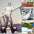 thumbnail image 6 of Santa Claus Gym Bag with Shoe Bag, Carry on Duffle Bag 17.7 Inches with Interior Zipper Pocket - Large Capacity, 6 of 6