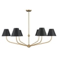 thumbnail image 6 of XAV-B9319-VG-MK Crystorama Lighting Xavier - 6 Light Chandelier-16.5 Inch Tall and 48 Inch Wide-Vibrant Gold/Matte Black Finish, 6 of 7