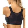 thumbnail image 6 of Women's Leonisa 011473 Posture Corrector Back Support Wireless Bra (Black 36B), 6 of 8