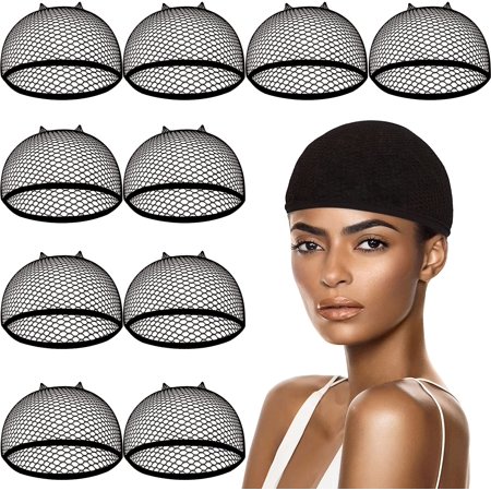 Caps, 10 Pieces Mesh Cap Net,Weaving Net,Fishnet Cap For Women(Black ...