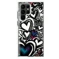 thumbnail image 1 of MUNDAZE Samsung Galaxy S23 Ultra Shockproof Clear Hybrid Protective Phone Case Black White Hearts Love Graffiti Cover, 1 of 5