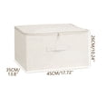 thumbnail image 3 of Weloille Home Large Capacity Foldable Storage Box 1 Piece, Beige Zippered Storage Container for Clothes and Toys, and Spacious Storage Box for Organization, 3 of 6