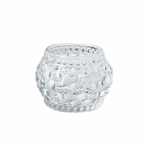 Bwiyojiz Home Decor Christmas Decorations Decoration Glass European Small Fresh Pumpkin Lamp Thickened Candlestick Bar Candlelight Dinner Ornaments, Gifts for Her, Clear