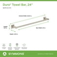 thumbnail image 7 of Symmons 363TB-24-STN Duro 24" Towel Bar, Satin Nickel, 7 of 7