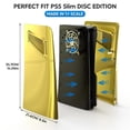 thumbnail image 4 of Housing Panel for PlayStation 5 Slim Disc Edition, Faceplate with Cooling Vents, PS5 Slim Anti-Scratch Dustproof Protective Cover, ABS Replacement Shell-Golden, 4 of 6
