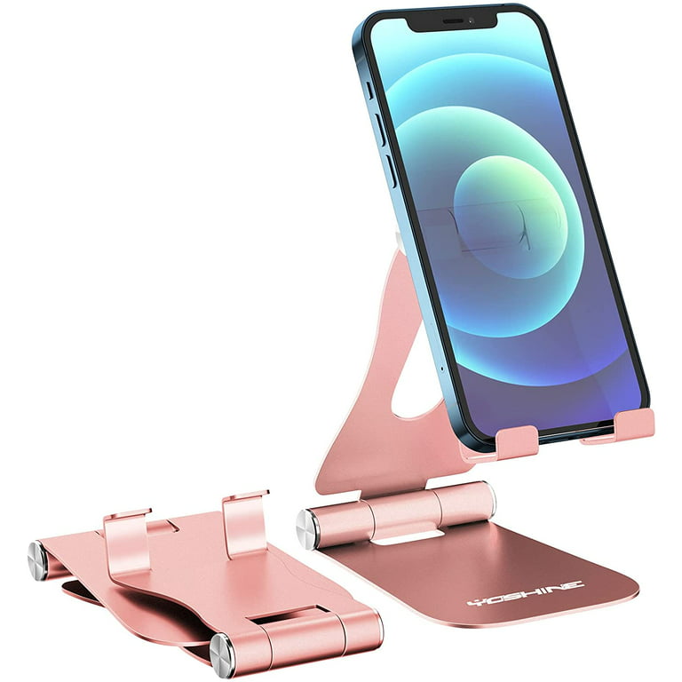 [2022 Latest version] Foldable Cell Phone Stand, Adjustable Phone Stand, Tablet Stand Holder, Aluminum Stand