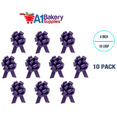 thumbnail image 3 of A1BakerySupplies 10 Pieces Pull Bow for Gift Wrapping Pull Bow With Ribbon for Wedding Gift Baskets, 4 Inch 18 Loop in Purple Color, 3 of 4