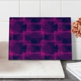 thumbnail image 2 of Magenta Cutting Board, Trippy Zip Style Mix Pattern with Dark Color Effects and Diagonal Linked Lines, Decorative Tempered Glass Cutting and Serving Board, Small Size, Fuchsia Purple, by Ambesonne, 2 of 5