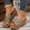 Khaki, variant on Gspmoly Women's Slides, Fashion Women Casual Round Head Slippers Comfy Beach Casual Shoes Summer Slippers for Women Khaki 38