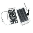 JZROCKER Solar Panel Fan Kit 10W Weatherproof Ventilation for Small