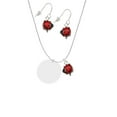 thumbnail image 2 of Delight Jewelry Acrylic 1" Disc Imitation Pearl Red Lucky Ladybug Necklace and Dangle Earrings Set, 2 of 6