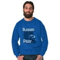 thumbnail image 5 of Blessed Are Those Who Pray Faith Sweatshirt for Men or Women Brisco Brands S, 5 of 6