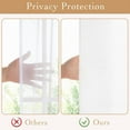 thumbnail image 6 of NICETOWN Sheer Curtains 84 inches Long, Non-See-Through Privacy Sheer Curtains Light Filtering Sheer Drapes for Living Room, White, 2 Panels, 6 of 7