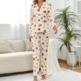 thumbnail image 2 of Top-kevin Women's Pajama Sets Snowy Branches Pattern Long Sleeve Lounge Sets Pjs Sleepwear with Pockets, 2 of 12